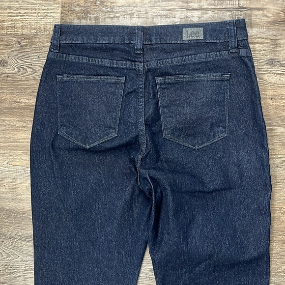 Lee Petite Relaxed Fit Straight Leg High Rise Blue Jeans Slims Sz 8P No Sz Tag - Picture 6 of 11